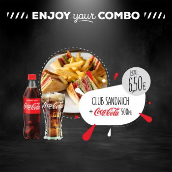 Club sandwich and Cocacola