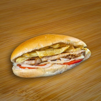 Pork pancetta sandwich
